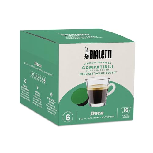 Bialetti-Kaffee Dolce Gusto®-kompatible Kapseln – Entkoffeiniert – 16 Kapseln von Bialetti