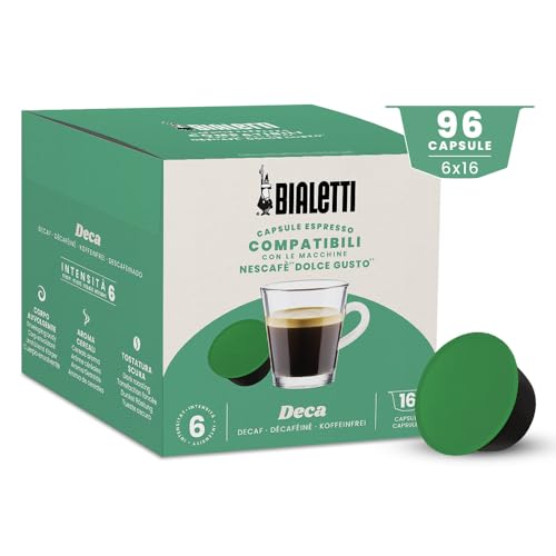 Bialetti-Kaffee Dolce Gusto®-kompatible Kapseln – Entkoffeiniert – 96 Kapseln von Bialetti