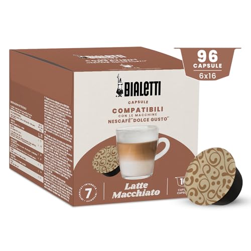 Bialetti-Kaffee Dolce Gusto®-kompatible Kapseln – Kaffee mit Milch – 96 Kapseln von Bialetti