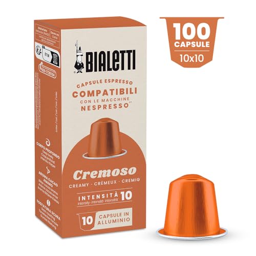 Bialetti-Kaffee Nespresso®-kompatible Kapseln – Cremoso – 100 Kapseln von Bialetti