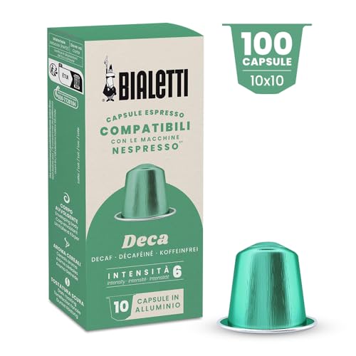 Bialetti-Kaffee Nespresso®-kompatible Kapseln – entkoffeiniert – 100 Kapseln von Bialetti