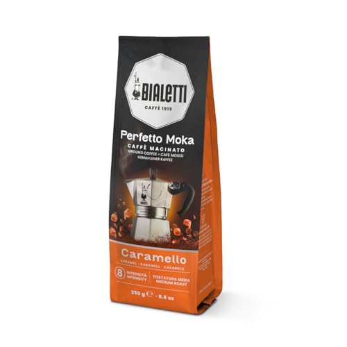 Bialetti Perfetto Moka gemahlener Kaffee, Karamellgeschmack – 1 x 250 gr von Bialetti