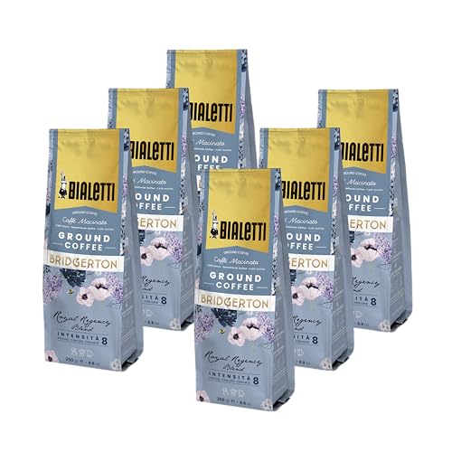 Bialetti gemahlener Kaffee Multipack Bridgerton, 6 Beutel à 250 g, Royal Regency-Geschmack von Bialetti