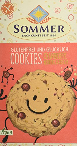 SOMMER Glutenfrei & Glücklich COOKIES Cranberry, Mandel & Sesam 6 x 125g Pack von SOMMER
