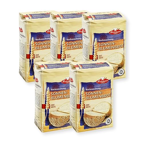 BIELMEIER KÜCHENMEISTER Brotbackmischung Sonnenblumenbrot 5 x 500 g I Brotbackmischungen für Brotbackautomat & Ofen I Mit Backmischung einfach backen von Bielmeier