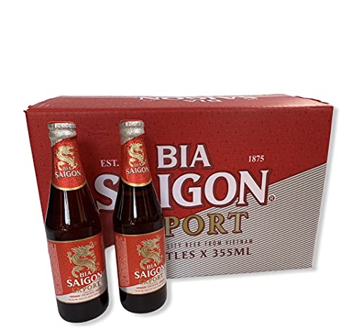 12 Flaschen 0,355l BIA Saigon Export Bier hell, das Original aus Vietnam von Bier