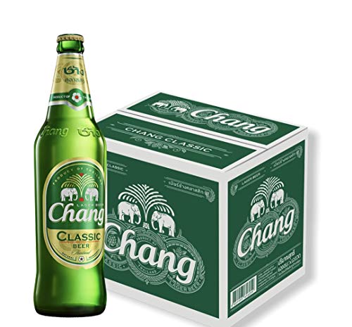 12 Flaschen Chang Bier Classic Bigbottle 620ml Thailand`s Lager Beer von Bier