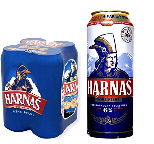 24 x 500 ml Dose Harnas Pils, polnisches Bier mit Bergwasser gebraut, Piwo von Bier