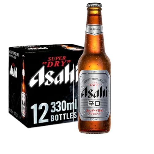 12 x Asahi Dry Beer 0,33l - die Nr. 1 Japan`s mit 5,2% Vol. - inkl. Original Haus der Biere Berlin Bierdeckel von Bier