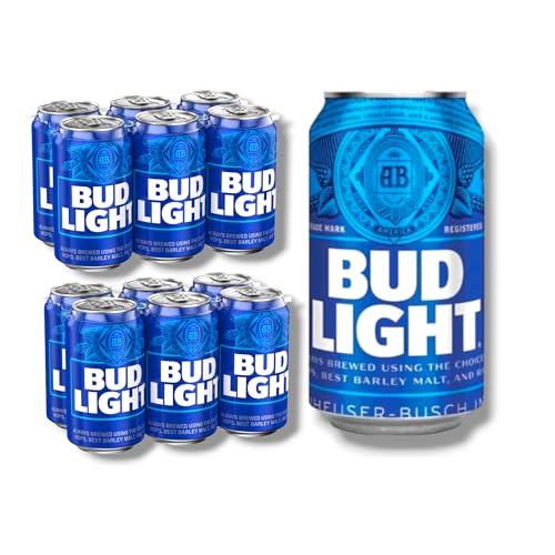 12 x Bud Light Beer 355ml- Amerikanisches Leichtbier in der Dose mit 4,2% von Bier