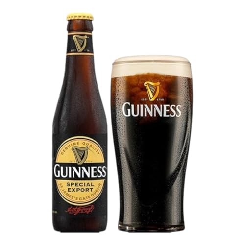 12x Guinness Special Export 0,33l - Nigeria mit 8% Vol. - Inklusive Original Haus der Biere Berlin Bierdeckel von Bier