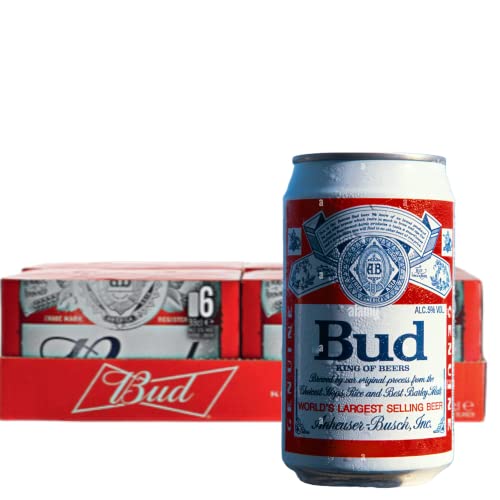 24 Dosen amerikanisches Bud Beer Anheuser Busch mit 5% Alc USA von Bier