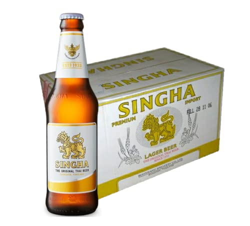 24 x Singha Bier Original 0,33l - Das Premium Lager aus Thailand mit 5%Vol. von Bier