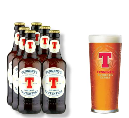 6 x 0,33l Tennent`s Lager Gluten Free - Glutenfreies Lager aus Schottland mit 5% Alk. von Bier