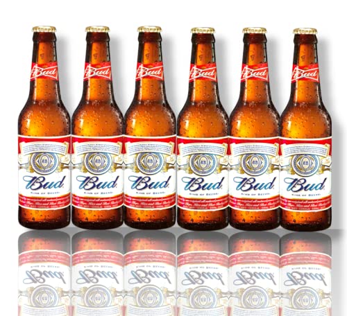 6 x Bud Bier das amerikanische Original - King of Beer- Anheuser Busch Budweiser - American Bud Beer von Bier