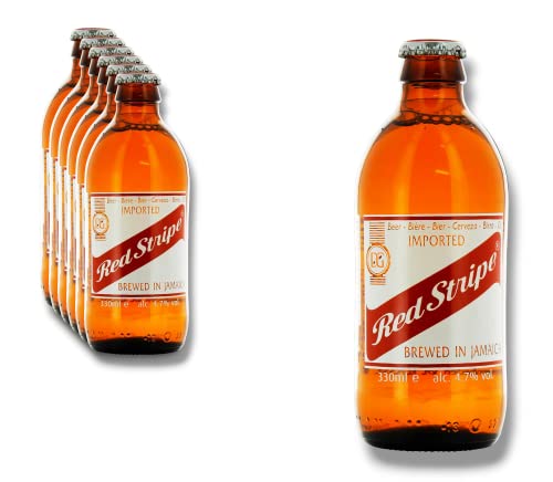 6 x Red Stripe Lager Bier - Erfrischendes Lager aus Jamaika mit 4,7% Vol. von Bier