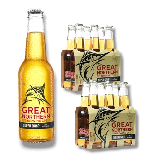 Great Northern Super Crisp 12 x 0,33l- Australisches Lagerbier mit 3,5% Vol.- Inkl. Haus der Biere Berlin Bierdeckel von Bier