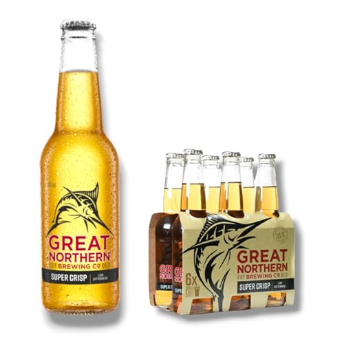 Great Northern Super Crisp 6 x 0,33l- Australisches Lagerbier mit 3,5% Vol.- Inkl. Haus der Biere Berlin Bierdeckel von Bier