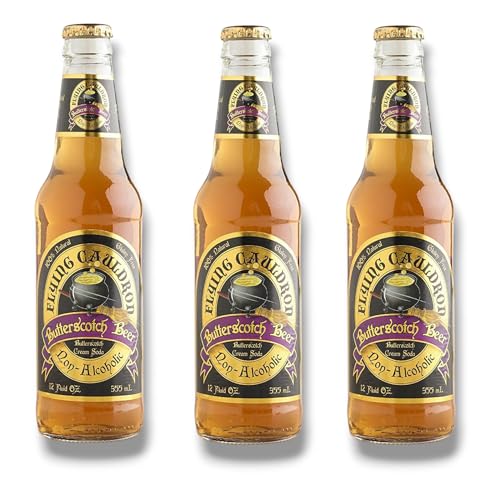 Harry Potter Butterscotch Beer Cream Soda 0,33l– Alkoholfrei & Magisch Lecker (3 Flaschen) von Bier