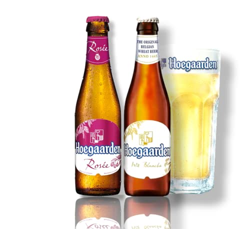 Hoegaarden Mega Mix - je 12 Flaschen Hoegaarden Wit Blanche & 12 Flaschen Hoegaarden Rose Bier von Bier