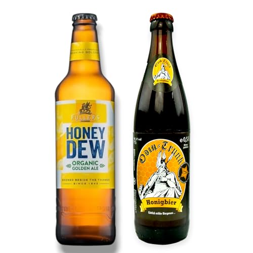 Honig Bier Genuss Set: Odin Trunk Honigbier & Fuller's Honey Dew (0,5l) je 3 Flaschen von Bier