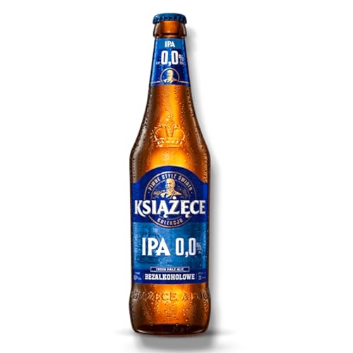 Książęce IPA Alkoholfrei 12 x 0,5l -Indian Pale Ale aus Polen mit 0,0% Vol.-Inklusive Haus der Biere Berlin Bierdeckel von Bier