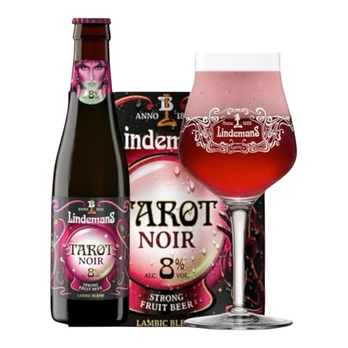 LINDEMANS TAROT NOIR 0,25L - BELGISCHES WALDFRUCHT BIER MIT 8% VOL. (24 Flaschen) von Bier