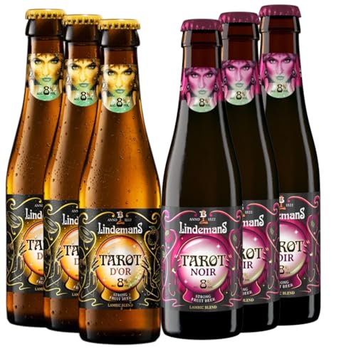 Mixangebot 6 Flaschen Flaschen LINDEMANS TAROT D'or und 6 Flaschen LINDEMANS TAROT NOIR 8% VOL. inkl. Bierdeckel Haus der Biere Berlin von Bier