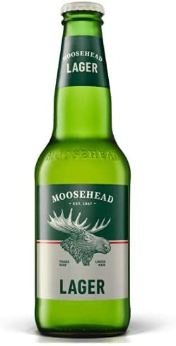 Moosehead Lager 0,35l- Premium Lagerbier aus Kanada mit 5% Vol. (24 Flaschen)-Inklusive Haus der Biere Berlin Bierdeckel von Bier