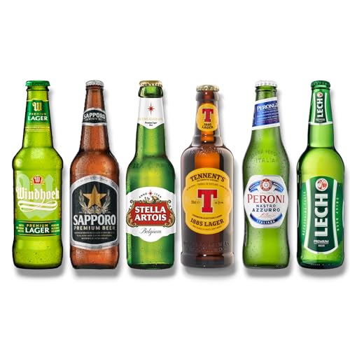 Premium Bier Weltpaket - Beer Tasting-Geschenkset- Lager/Pils Mixpaket- Inkl. Haus der Biere Berlin Bierdeckel (24 Flaschen) von Bier