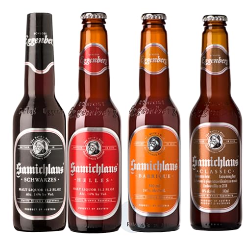 Samichlaus Biere im Mixangebot aus Barrique,Helles,Schwarzesund Classic je eine Flasche - Starkbiere aus Österreich- eine Rarität von Bier