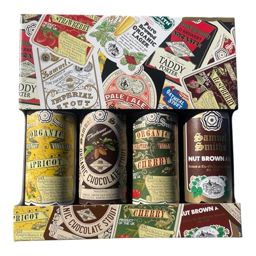 Samuel Smiths Geschenkset Bierset mit 4 Sorten der besten Biere aus Großbritannien von Bier