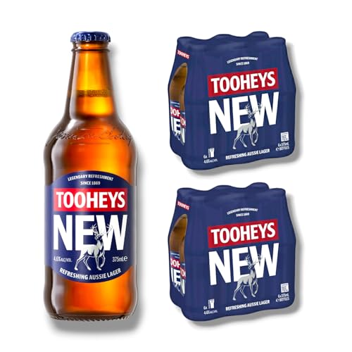 Tooheys New Lager 12 x 375ml- Australisches Lagerbier mit 4,6% Vol.- Inkl. Haus der Biere Berlin Bierdeckel von Bier