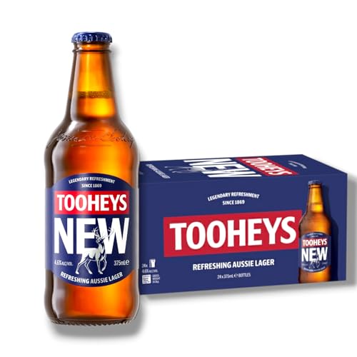 Tooheys New Lager 24 x 375ml- Australisches Lagerbier mit 4,6% Vol.- Inkl. Haus der Biere Berlin Bierdeckel von Bier