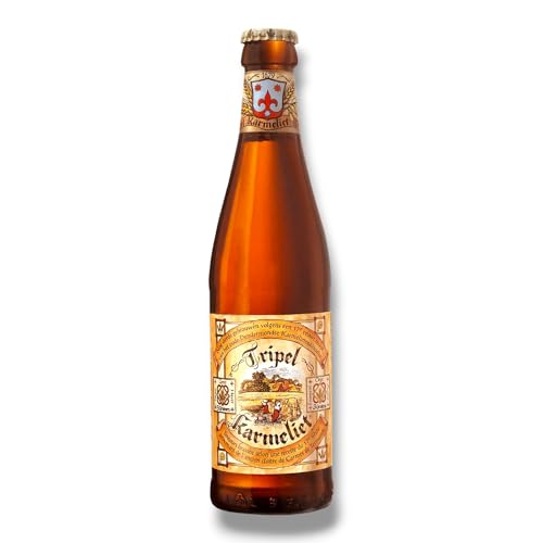 Tripel Karmeliet Bier 24 x 0,33 l- Belgisches Starkbier als Dreikorn Tripel mit 8,4% Vol.- Inkl. Haus der Biere Berlin Bierdeckel von Bier