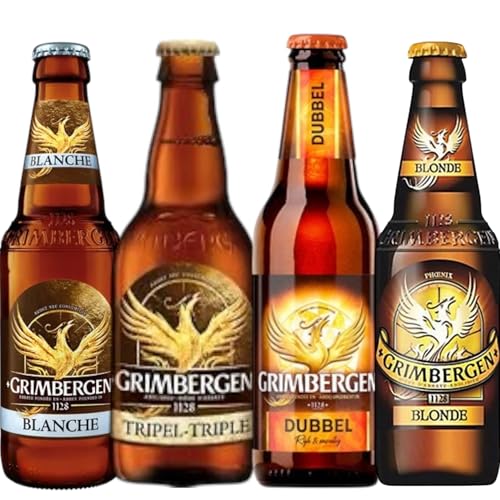 belgische Grimbergen Biere im Mix je 3 Flaschen Blanche,Blonde,Trippel und Dubbel von Bier