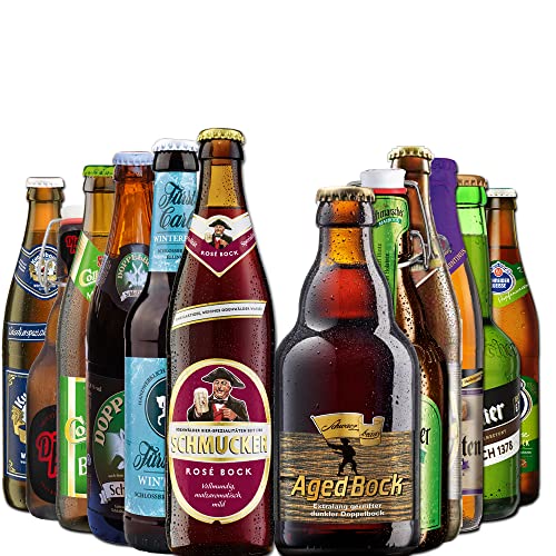 Bockbier Paket von BierSelect - 12 Flaschen Bockbier in einem Geschenkpaket - 12 Flaschen in einem Paket, Bier Geschenk Paket für Wikingerfans - Top Geschenkidee für den Mann von BierSelect