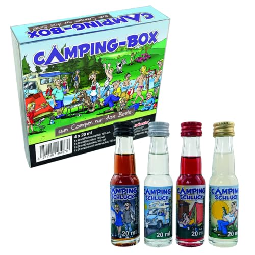 Hobby Mini's (4 x 20 ml Mini-Spirituosen) (Camping) von Bierundmehr