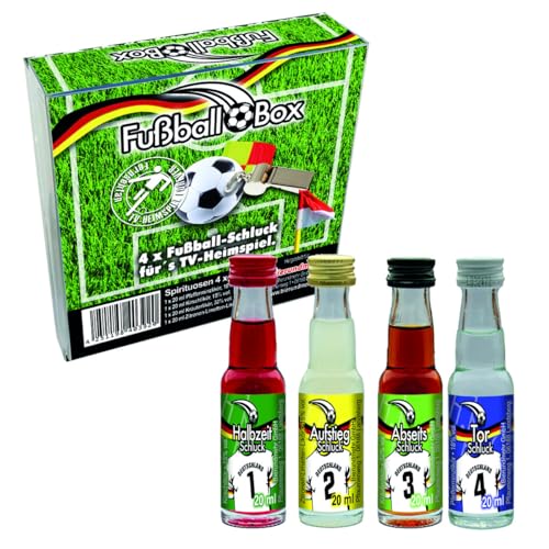 Hobby Mini's (4 x 20 ml Mini-Spirituosen) (Fussball) von Bierundmehr