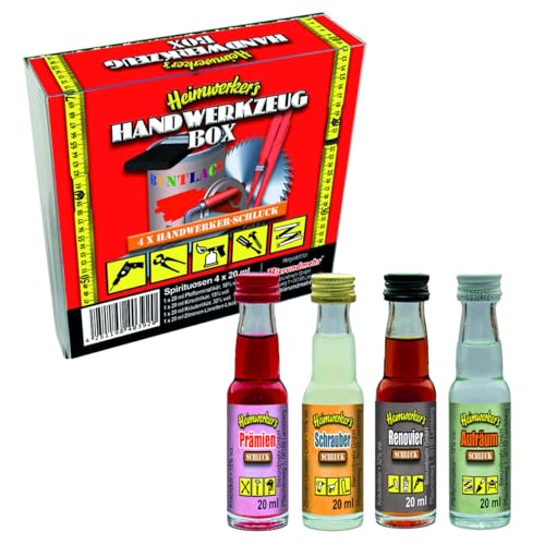 Hobby Mini's (4 x 20 ml Spaß-Spirituosen) (Heimwerker) von Bierundmehr