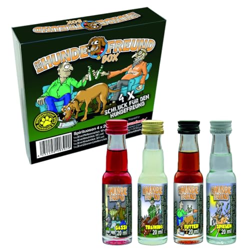 Hobby Mini's (4 x 20 ml Minis - Spirituosen) (Hund) von Bierundmehr