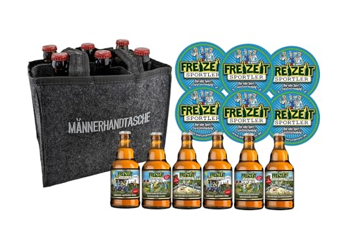 Männerhandtasche | Biertragetasche | Männerhandtasche | Biergeschenke | Männer | Herrentag | Geburtstagsidee | Weihnachten | Ostern | Sixpack (Freizeit) von Bierundmehr