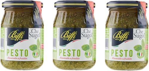 Biffi – Pesto alla Genovese 190 g mit 100% italienischem Basilikum – Multipack (3x190 g) von Biffi Milano 1852