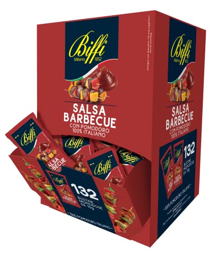 Biffi - Barbecue-Sauce mit 100% italienischen Tomaten - Leicht scharf - Portionsgröße - 132 x 10 g Beutel von Biffi Milano 1852