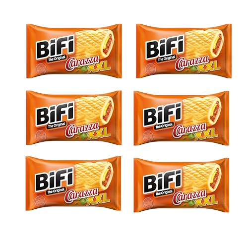 BiFi Carazza Original XXL – 6er Pack (6 x 75 g) – Herzhafter Pizzasnack zum Mitnehmen von Bifi