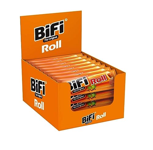 BiFi Roll – 12er Pack (12 x 45 g) – Snack im Teigmantel – Herzhafter, original Salami Fleischsnack – Snack im Teigmantel von Bifi