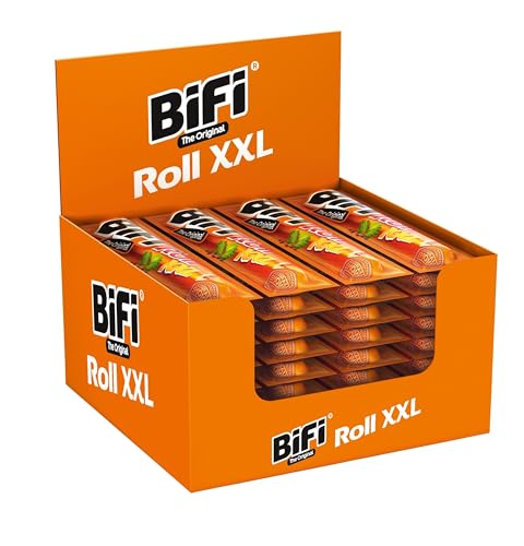 BiFi Roll XXL – 24er Pack (24 x 70 g) – Snack im Teigmantel – Herzhafter, großer Salami Fleischsnack – Snack im Teigmantel von Bifi