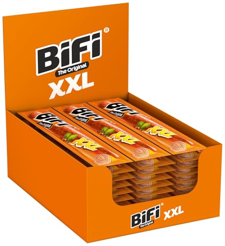 BiFi Original XXL Salami Sticks – 30er Pack (30 x 40g) – Wurst Snack To Go - Luftgetrocknet Fleisch & Wurstwaren Paket - Salami mit Pfeffer, Koriander und Knoblauch - Ideale Knabberbox - Wurstpaket von Bifi