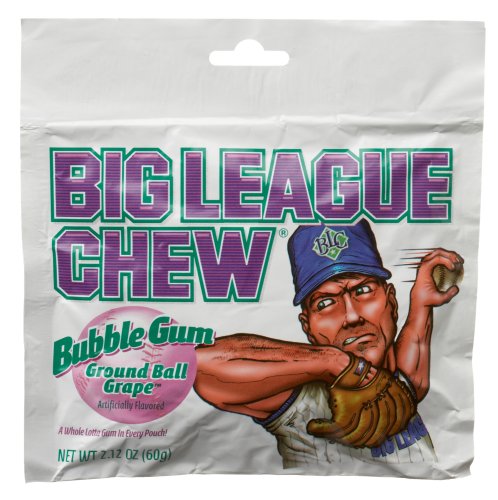 Big League Chew, Ground Ball Grape Bubble Gum, 2.12-Ounce Pouches (Pack of 12) by Big League Chew von Big League Chew