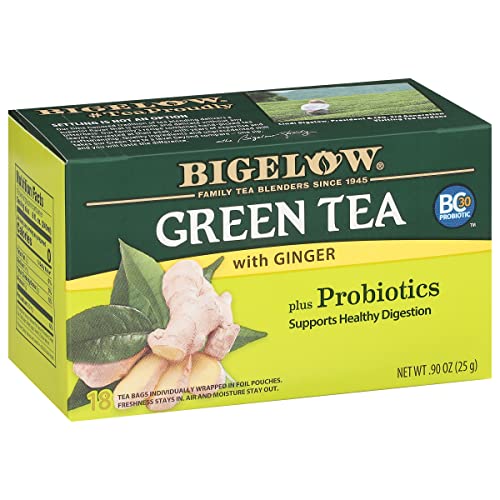 Bigelow, grüner Tee mit Ingwer plus Probiotika, 18 Teebeutel von Bigelow Tea